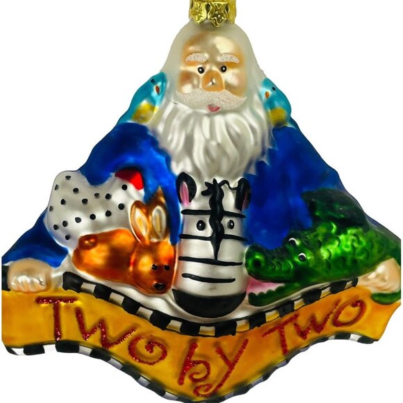 Noah’s Ark Two by Two MERCURY GLASS CHRISTMAS Tree Animal ORNAMENT Arc - Picture 2 of 8